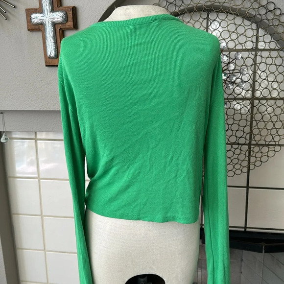 Zara 2 piece green knit cardigan sweater set size medium - Picture 9 of 16